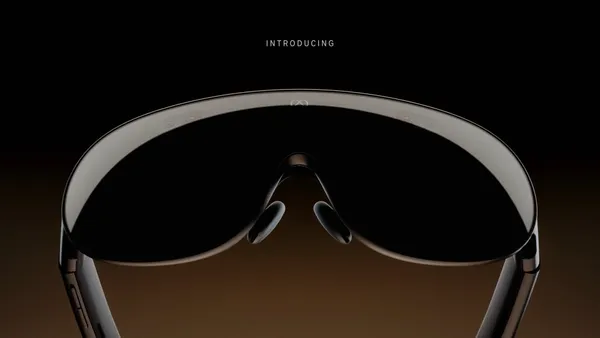 Vista frontal de las Meta VR Glasses con montura ultraligera de aleación de magnesio.